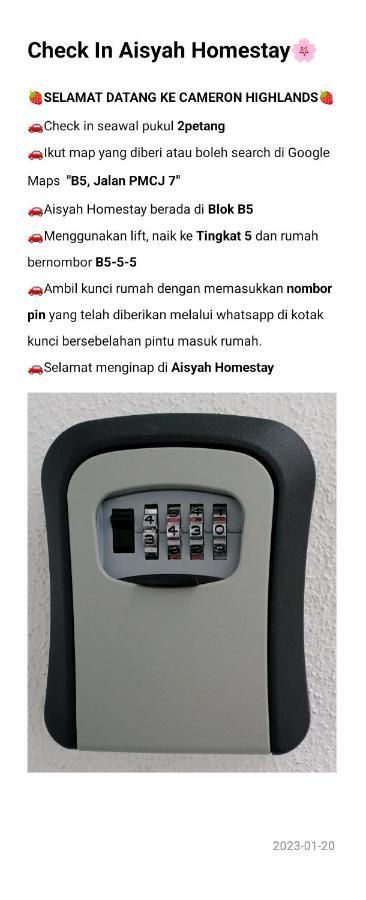 Nurul Aisyah Homestay Tanah Rata Buitenkant foto